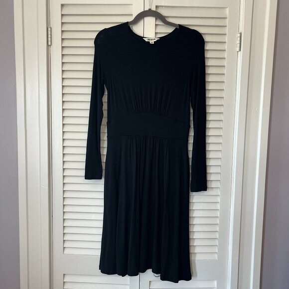 Boden Thea Short Jersey Dress 6 black long sleeves - Picture 2 of 10